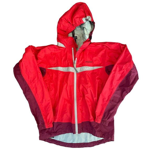 Patagonia Windbreaker Jacket Women’s X-Small Red Full Zip Pocket Light Weight - Picture 1 of 10